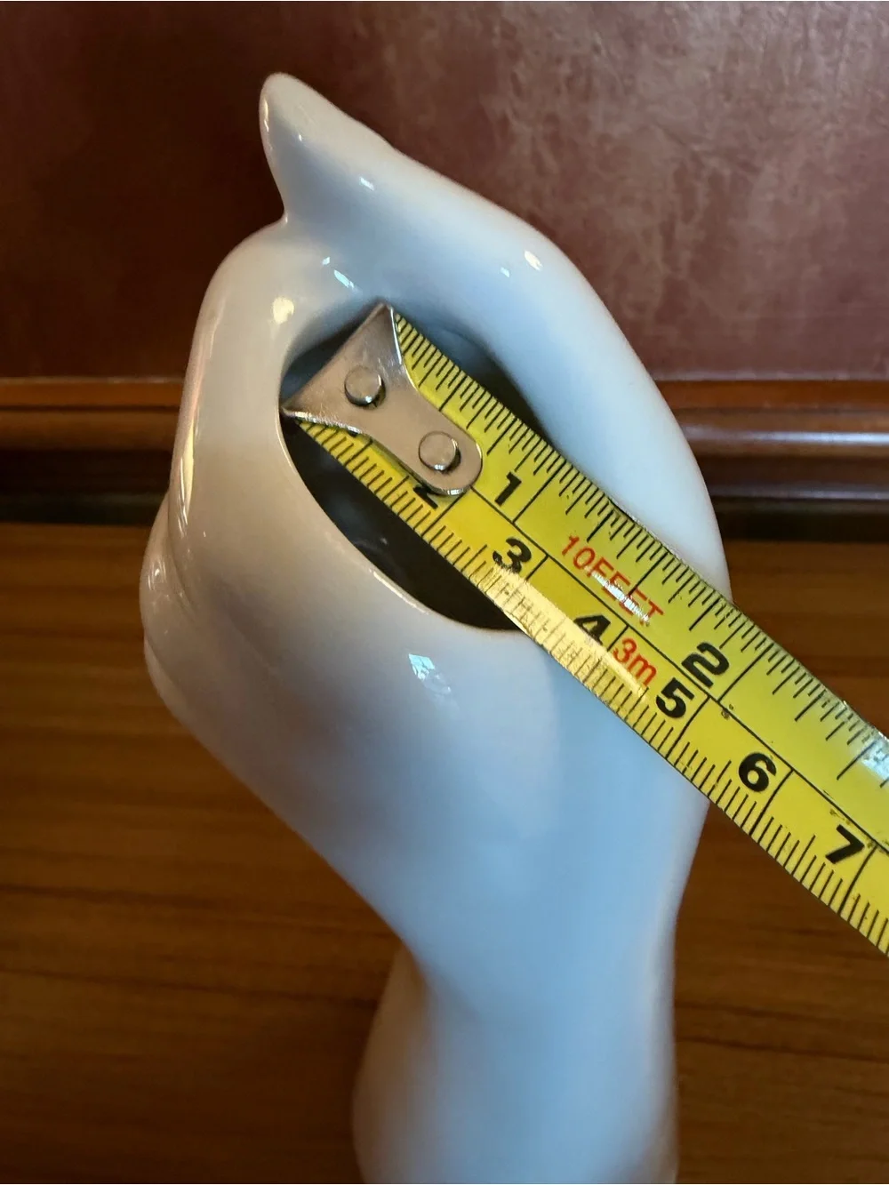 White Ceramic Arm Hand Bud Vase 9